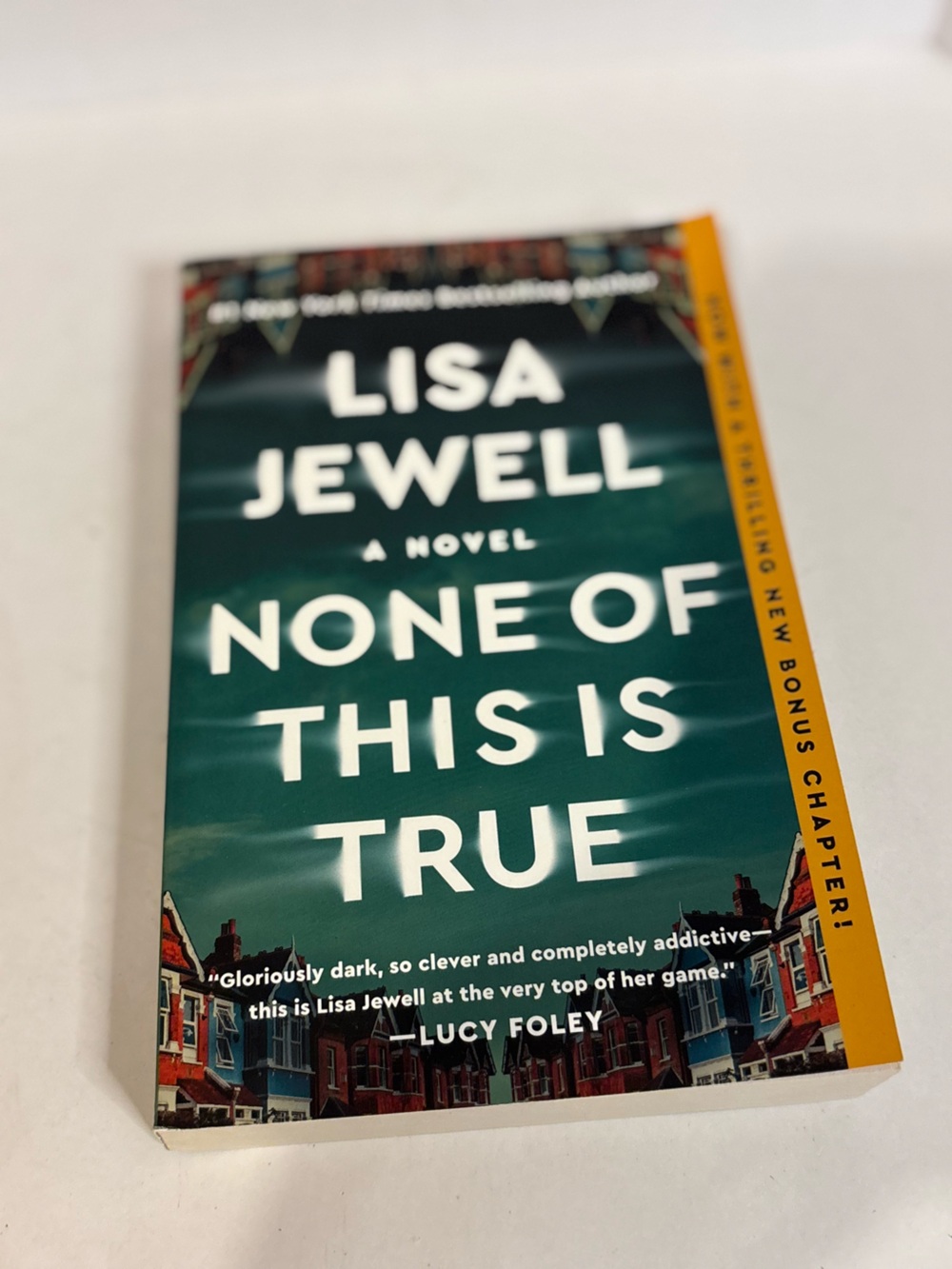 "None of This Is True" - Teal Paperback Novel Lisa Jewell